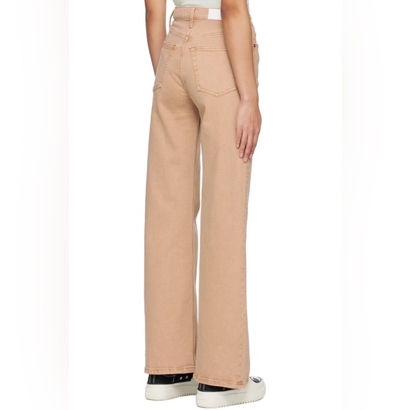 RE/DONE 70s Ultra High Wide Leg Jeans, Washed Khaki - 27 - Picture 3 of 9